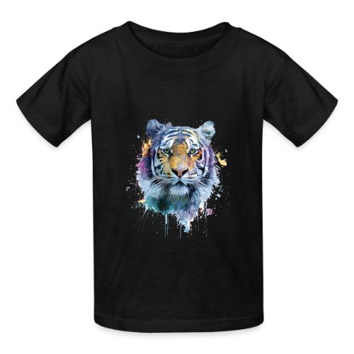 Splash-Art Tiger Face - Heavyweight Kid's T-Shirt