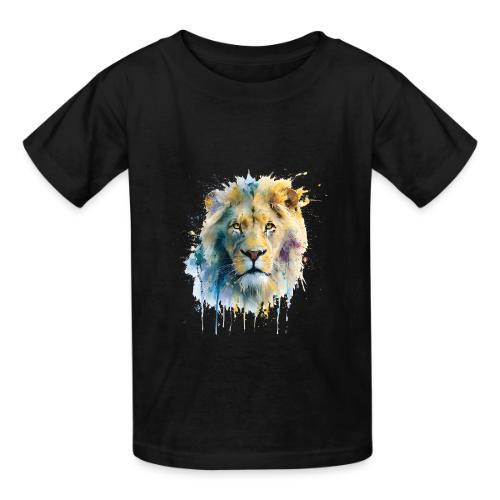 Splash-Art Lion Face - Heavyweight Kid's T-Shirt