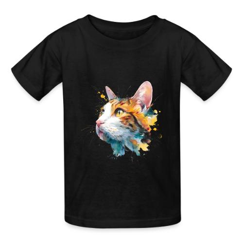 Cat: Feline Ink Burst - Heavyweight Kid's T-Shirt