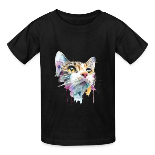 Chromatic Cat Splash - Heavyweight Kid's T-Shirt
