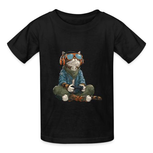 Cat: Purrfect Player - Heavyweight Kid's T-Shirt