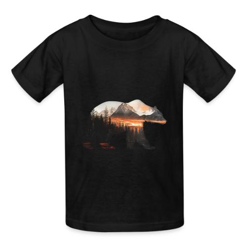 Canada Bear: fiery tones - Heavyweight Kid's T-Shirt