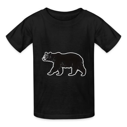 Midnight Black Bear - Heavyweight Kid's T-Shirt