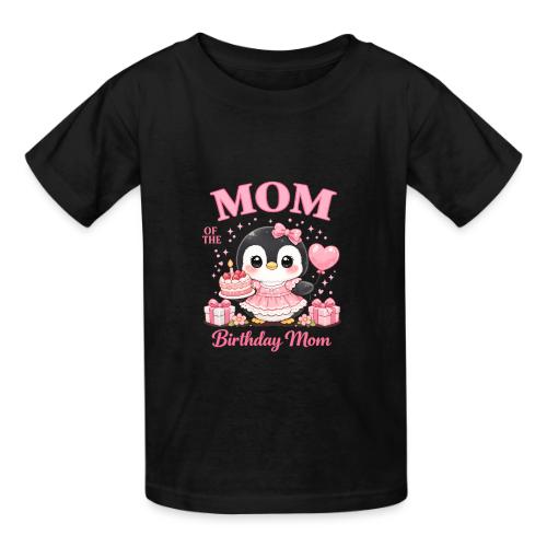 Cute Penguin Birthday Mom Kawaii Cake Balloon Gift - Heavyweight Kid's T-Shirt
