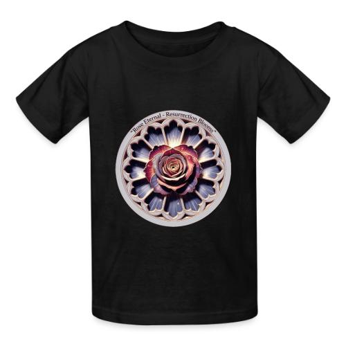 Easter Rose Resurrection T Shirt, Spring Gift - Heavyweight Kid's T-Shirt