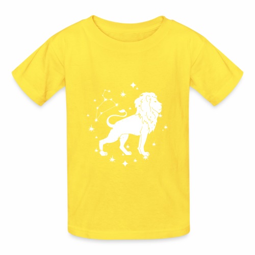 Zodiac sign Leo constellation birthday July August - Hanes Youth T-Shirt