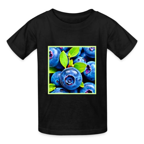 Fresh Blueberries Close-Up - Heavyweight Kid's T-Shirt