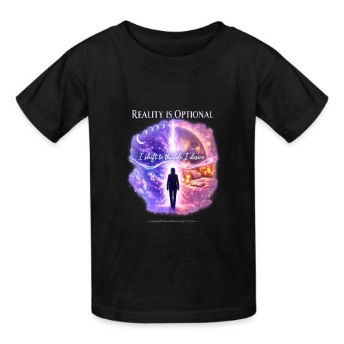 Reality Is Optional Cosmic Reality Shifting Portal - Heavyweight Kid's T-Shirt