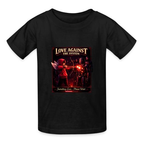 Love Against The System – Cyberpunk Art - Heavyweight Kid's T-Shirt