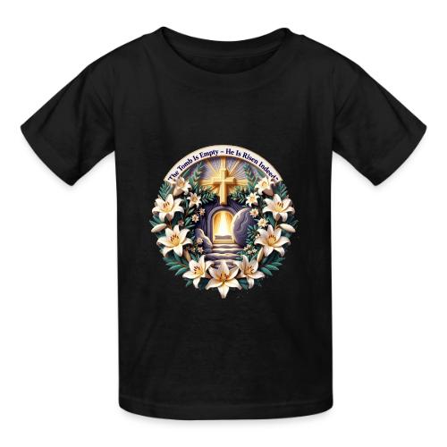 Easter The Tomb Is Empty T Shirt, Christian Gift - Heavyweight Kid's T-Shirt