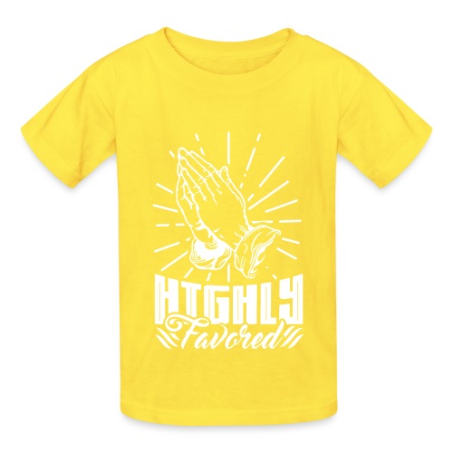 Highly Favored - Alt. Design (White Letters) - Hanes Youth T-Shirt