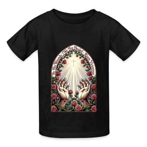 Easter By His Wounds Healed T Shirt, Renewal Gift - Heavyweight Kid's T-Shirt