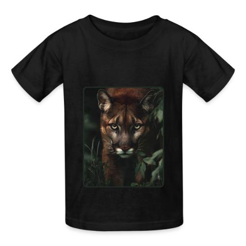 Cougar Jungle Predator Design - Heavyweight Kid's T-Shirt