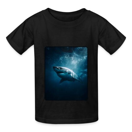 Great White Shark Ocean Design - Heavyweight Kid's T-Shirt