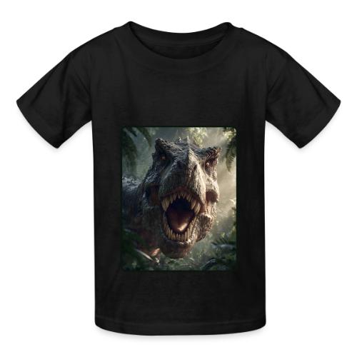 T Rex Jungle Roar Design - Heavyweight Kid's T-Shirt