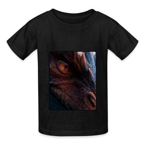 Fierce Ancient Dragon Portrait Design - Heavyweight Kid's T-Shirt