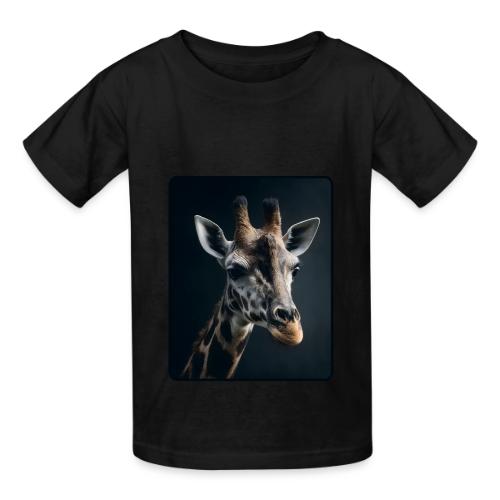 Majestic Giraffe Artistic Portrait Design - Heavyweight Kid's T-Shirt
