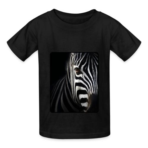 Zebra High Contrast Portrait Design - Heavyweight Kid's T-Shirt