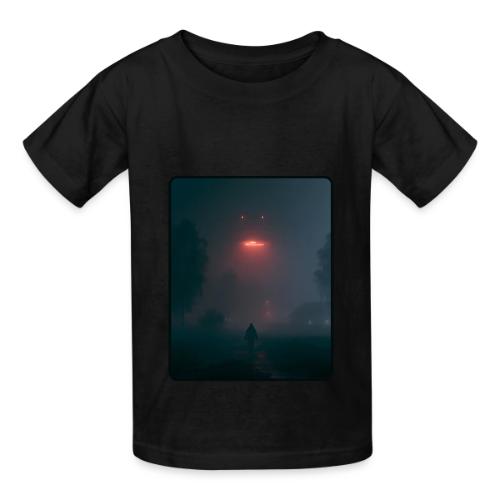 Mysterious UFO Encounter Design - Heavyweight Kid's T-Shirt