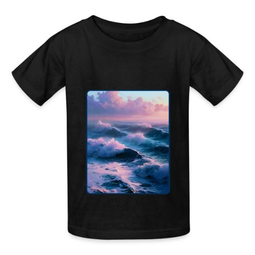 Dreamy Pastel Ocean Sunset Art - Heavyweight Kid's T-Shirt