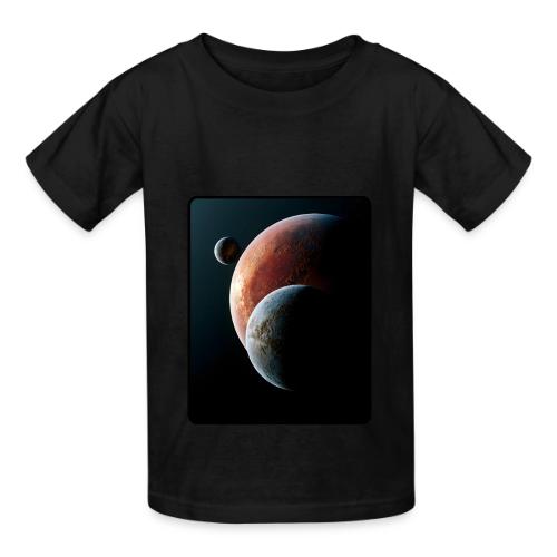 Three Planets Deep Space Design - Heavyweight Kid's T-Shirt