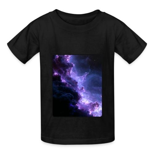 Purple Nebula Space Design - Heavyweight Kid's T-Shirt