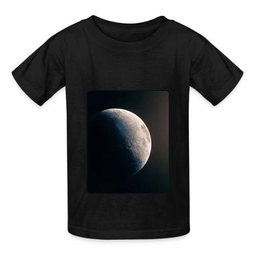Crescent Moon Celestial Artwork - Heavyweight Kid's T-Shirt