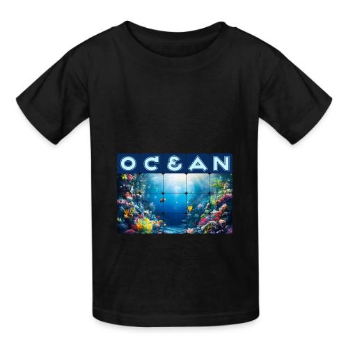 Ocean: Neon Reef Glow - Heavyweight Kid's T-Shirt