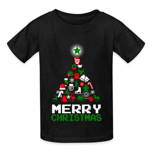 Ornament Merry Christmas Tree - Hanes Youth T-Shirt