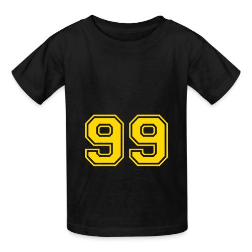 Number 99 in a classic athletic collegiate font - Heavyweight Kid's T-Shirt