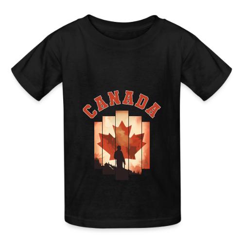 Proud Canadian Shadow - Heavyweight Kid's T-Shirt