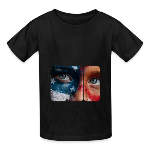USA: Star-Spangled Glance - Heavyweight Kid's T-Shirt
