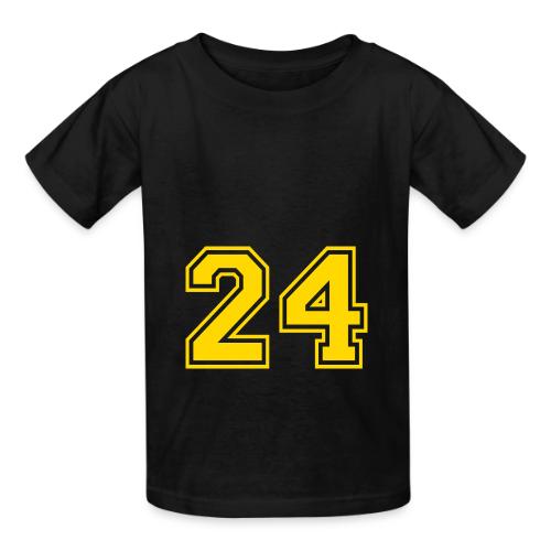 Number 24 in a classic athletic collegiate font - Heavyweight Kid's T-Shirt