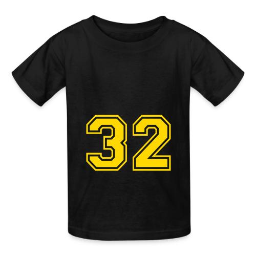 Number 32 in a classic athletic collegiate font - Heavyweight Kid's T-Shirt