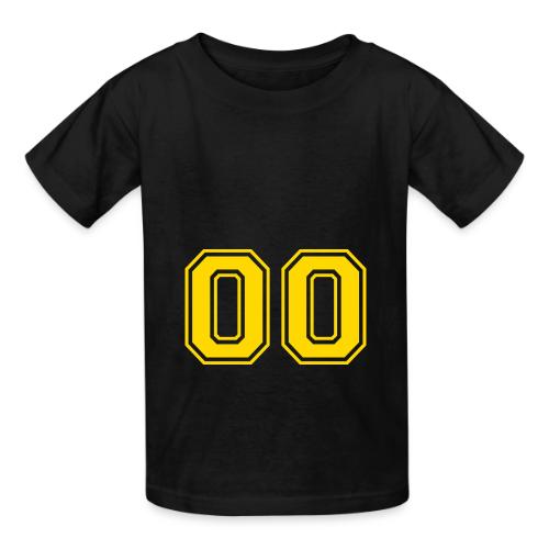 Number 00 in a classic athletic collegiate font - Heavyweight Kid's T-Shirt