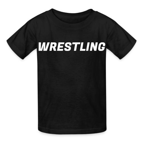 WRESTLING - Heavy Type / White - Heavyweight Kid's T-Shirt