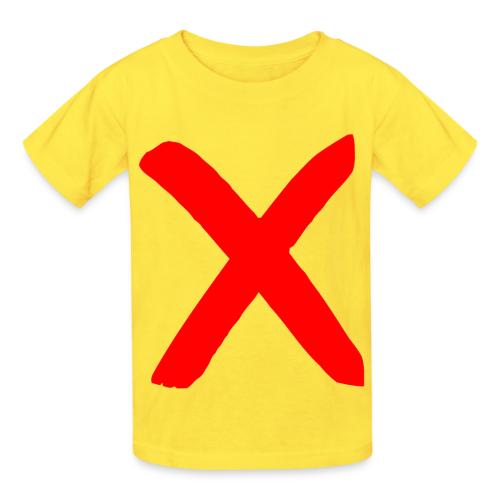 X, Big Red X - Heavyweight Kid's T-Shirt