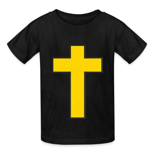 Kevlar Cross Shirt–Christian Strength and Protect - Heavyweight Kid's T-Shirt
