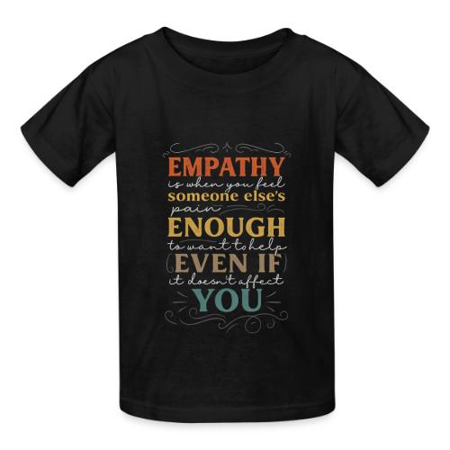 Empathy Quote Chalkboard Style Inspirational T-Shi - Heavyweight Kid's T-Shirt