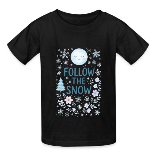 Follow the Snow – Cozy Winter Watercolor - Heavyweight Kid's T-Shirt