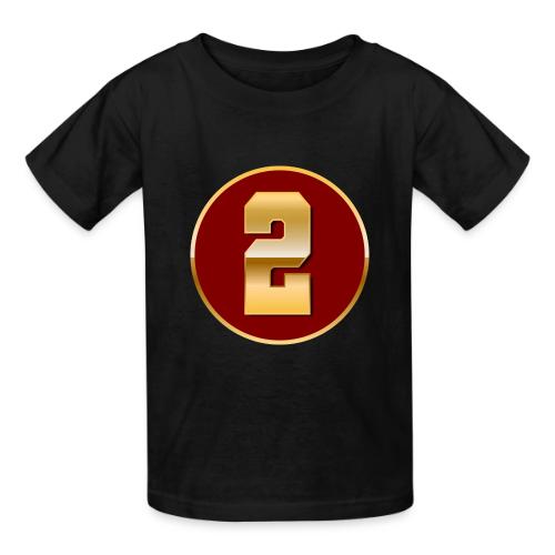 Number 2 in Gold Varsity Font - Heavyweight Kid's T-Shirt
