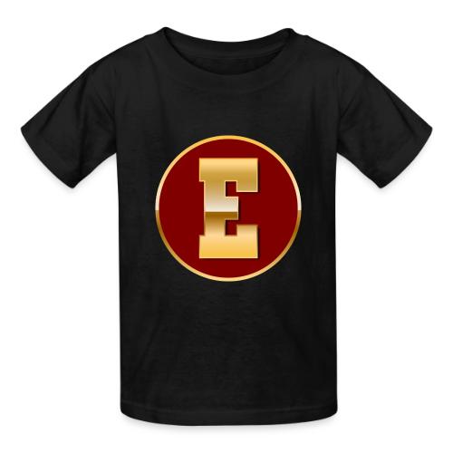 Letter E – Capital Varsity Alphabet Monogram - Heavyweight Kid's T-Shirt