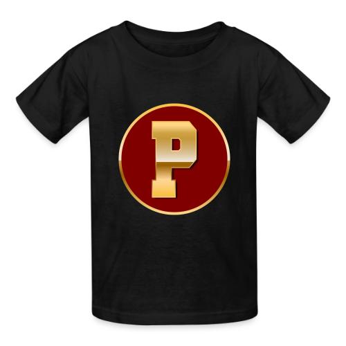Letter P – Capital Varsity Alphabet Monogram - Heavyweight Kid's T-Shirt