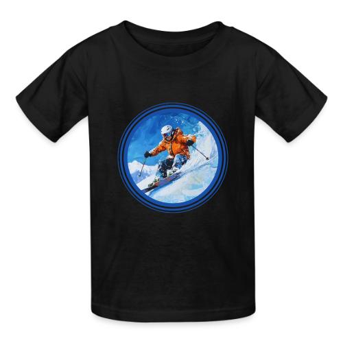 Skiing: On the Edge - Heavyweight Kid's T-Shirt