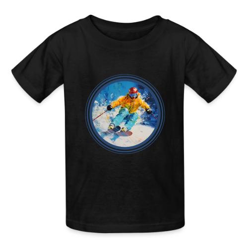 Born for Skiing - Heavyweight Kid's T-Shirt