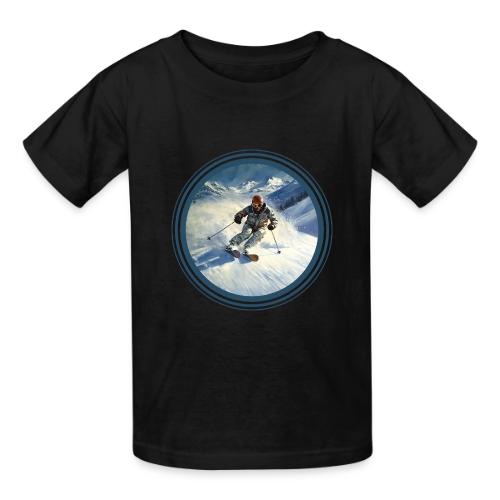 Skiing Power Moves - Heavyweight Kid's T-Shirt
