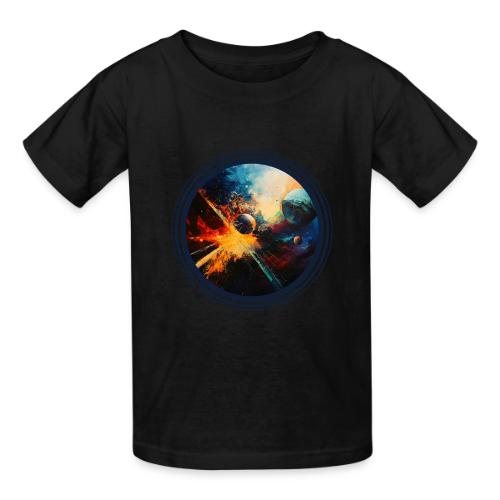 Planets in Turmoil - Heavyweight Kid's T-Shirt