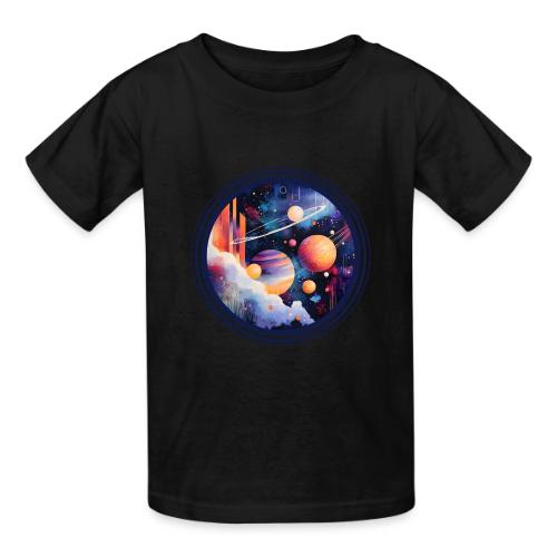 Floating Planetscape - Heavyweight Kid's T-Shirt
