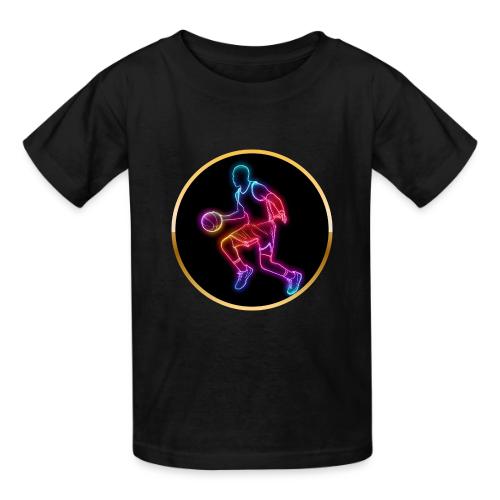 Basketball: Neon Dribble Pulse - Heavyweight Kid's T-Shirt