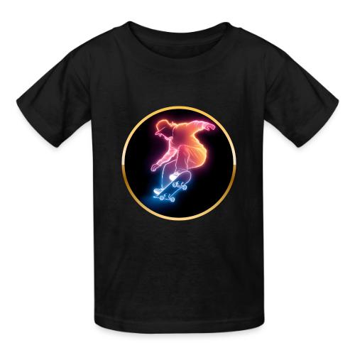 Skateboarding: Golden Trick Rider - Heavyweight Kid's T-Shirt